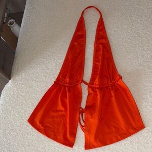 SHEIN Orange Halter Crop Top